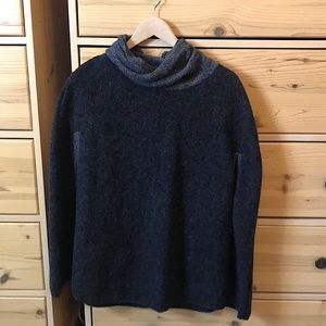 IPERICO Italy Wool Blend Turtleneck Pullover Cloak Cape Poncho OS